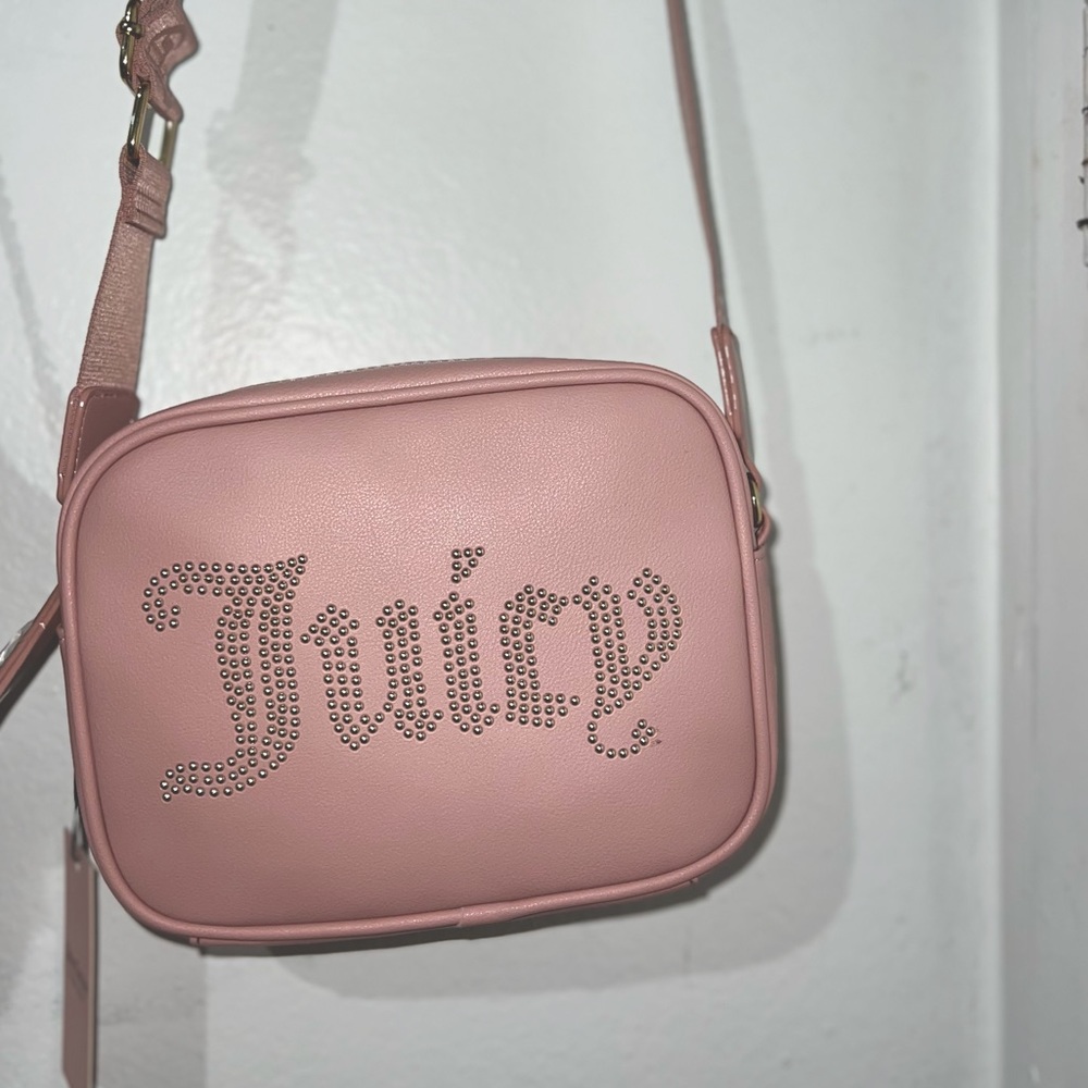 Juicy Couture Pink Crossbody Bag with Stud Logo